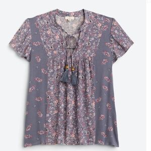 Mason & Belle- Carynn Tie Detail Top- NWT